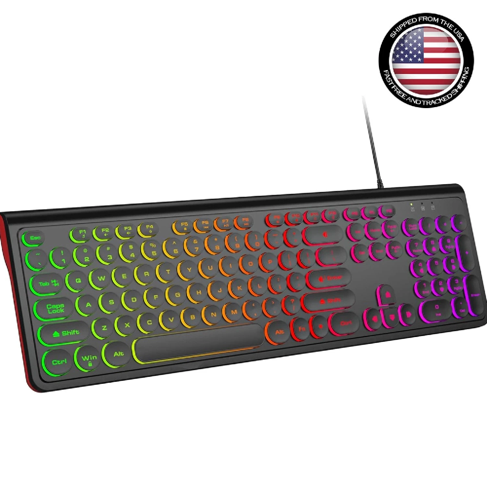Wireless Office Keyboard with 2.4G Receiver — ABS Laser-Etched Keycaps, Single AAA Battery, OEM Bulk 3000 Units